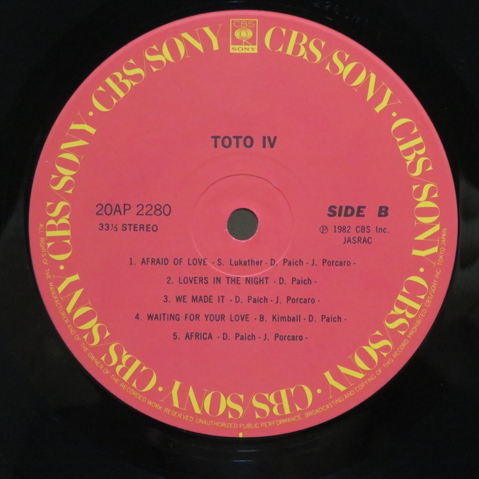 Toto / Toto IV [20AP 2280] - 画像4
