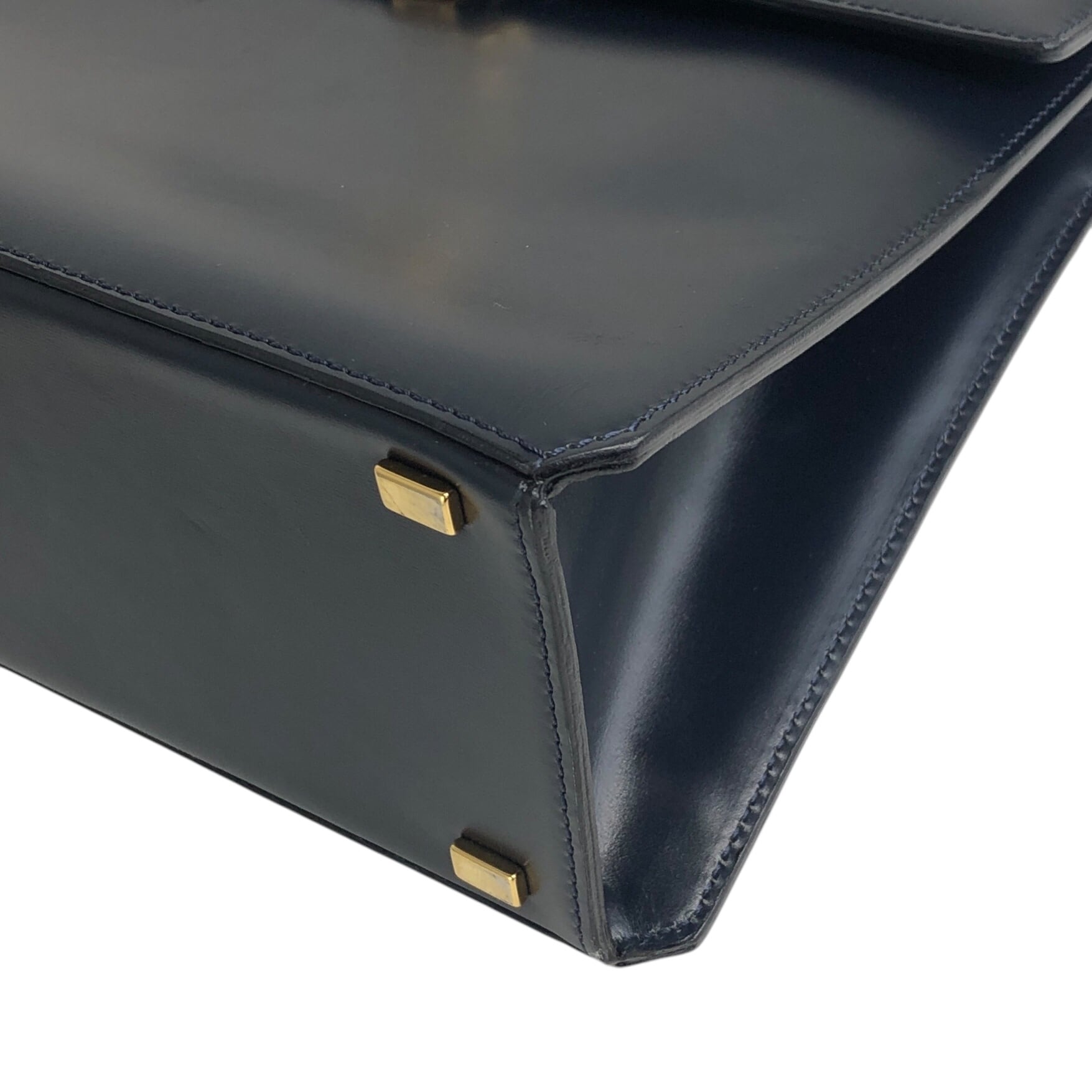 CELINE セリーヌ ハンドバッグ ネイビー スターボール レザー vintage