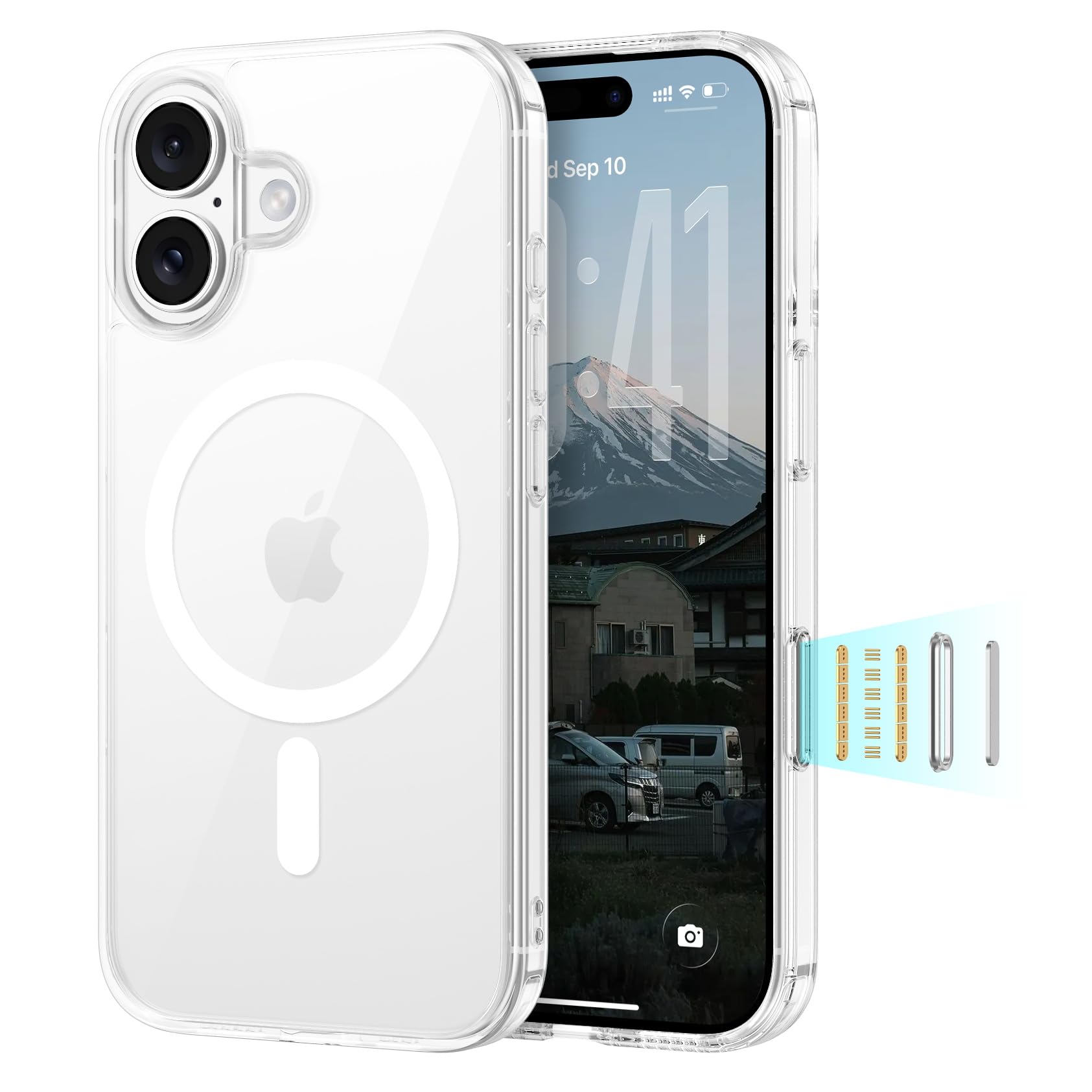 【超軽量-極みクリア】GaoBao iPhone17 ケース クリア 透明 PCバック MagSafe対応 カメラコントロールボタン N52マグネット 高磁力 耐衝撃 指紋防止 ストラップホール付き 42g軽量 控えめなエレガンス ビジネスマンと会社員に最適 クリア