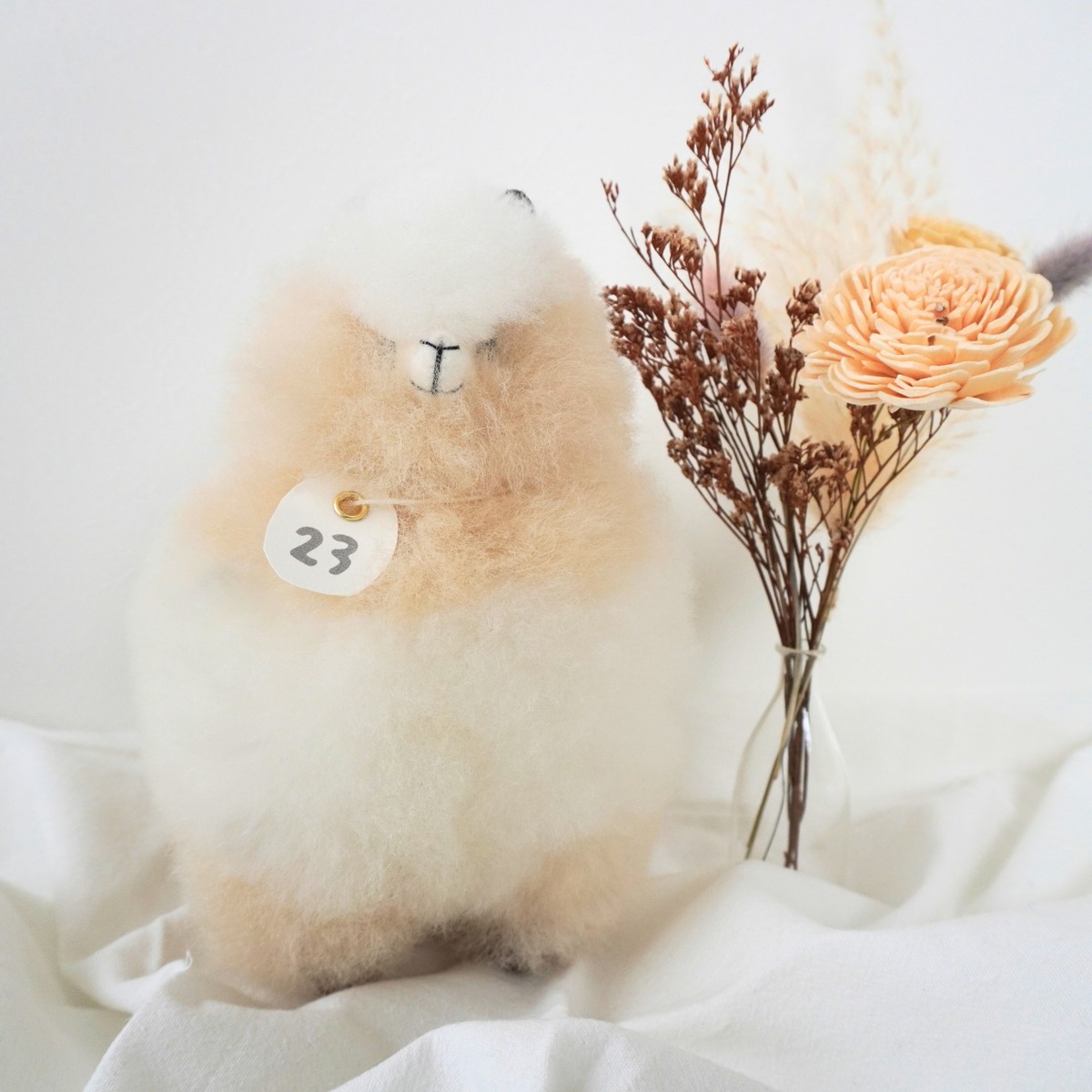 ペルーで生まれたBabyアルパカのお人形(中)23 ミックス | Totolitoo