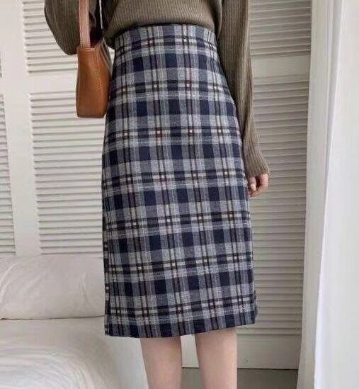 チェックタイトスカート