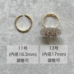 ミニスワッグ付き・ホリデージュエリー3点セット｜イヤーアクセ＆リング2点｜No.10