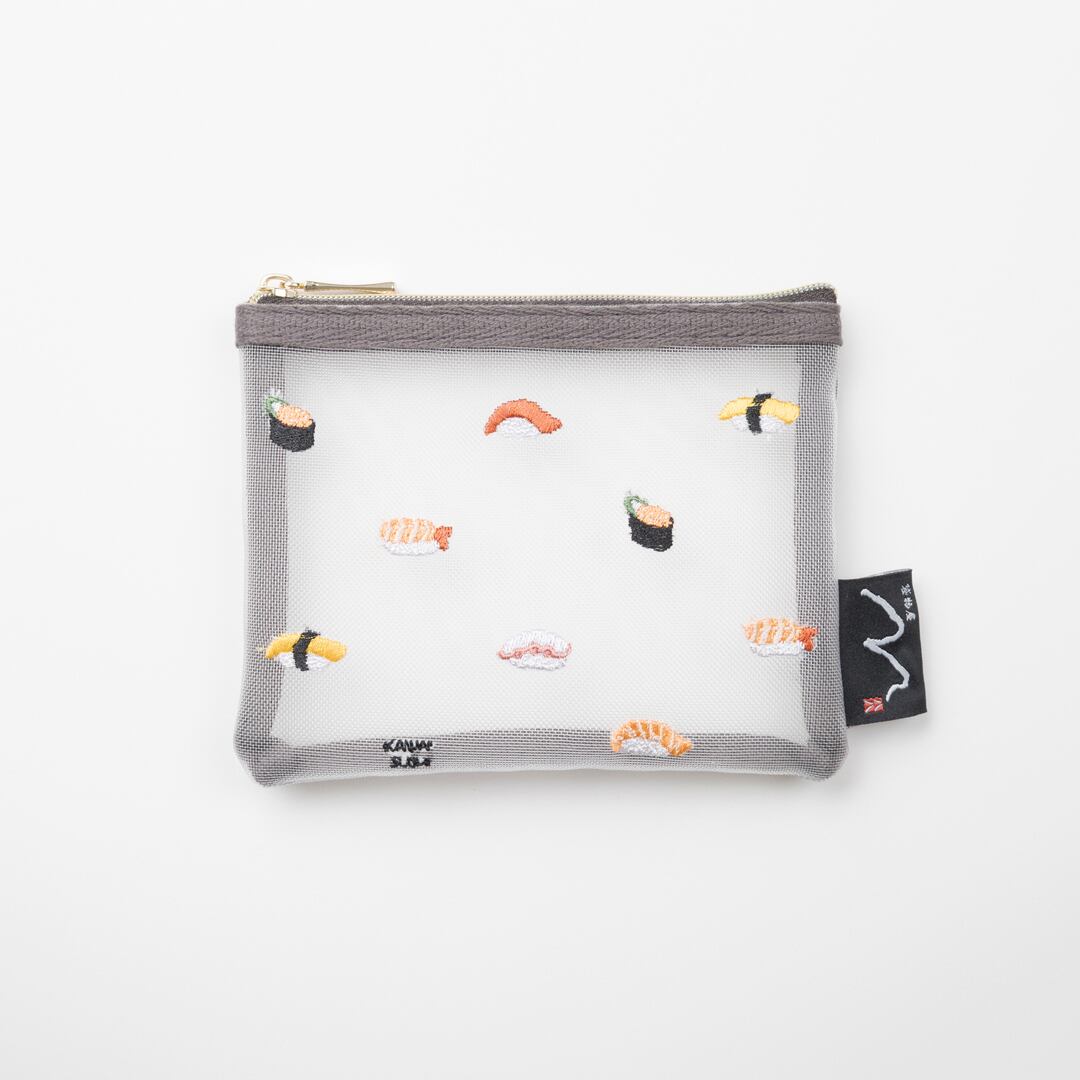 八八 リサイクルメッシュミニフラットポーチ | fab.ONLINE