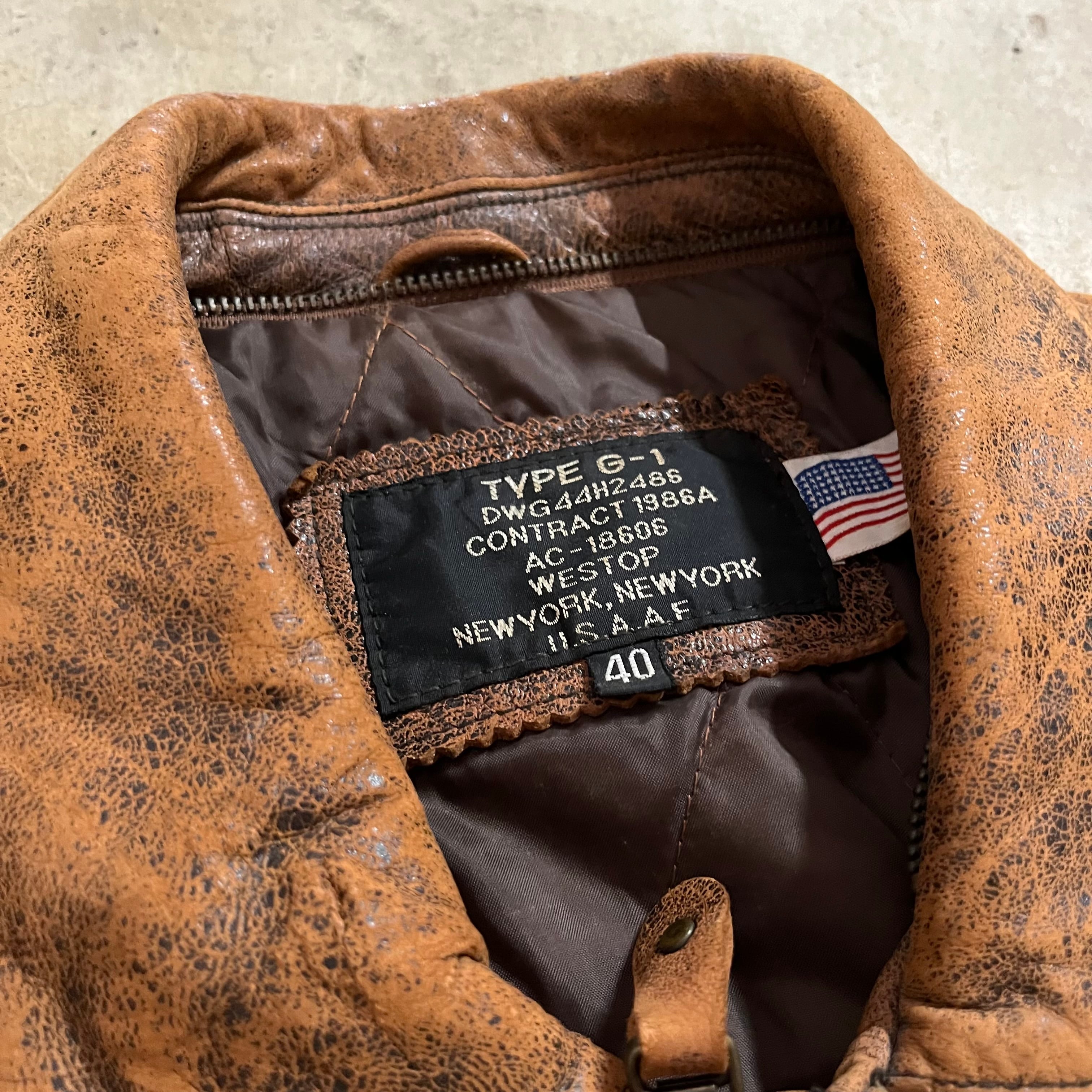 〖US_army〗80’s made in USA G-1 short lamb leather flight jacket/80年代 アメリカ軍  G-1 短丈 ラムレザー フライト ジャケット/msize/#0510/osaka | 〚ETON_VINTAGE〛 powered by BASE