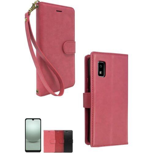 シズカウィル AQUOS wish3 doo SH-53D Y!mobile A302SH SoftBank モバイル 手帳型 ケース カバー グレイスケース 1個入り カメリアピンク 1967