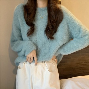 【韓国通販 dgo】round neck pullover sweater 2colors（A0850）