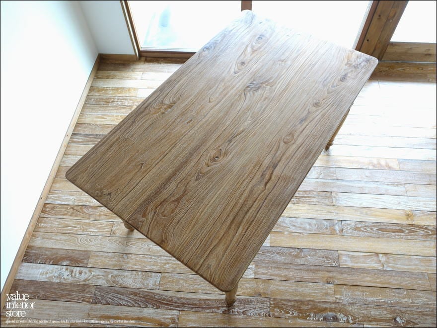 オールドチーク無垢材 ダイニングテーブルtief150cm 食卓テーブル 古材