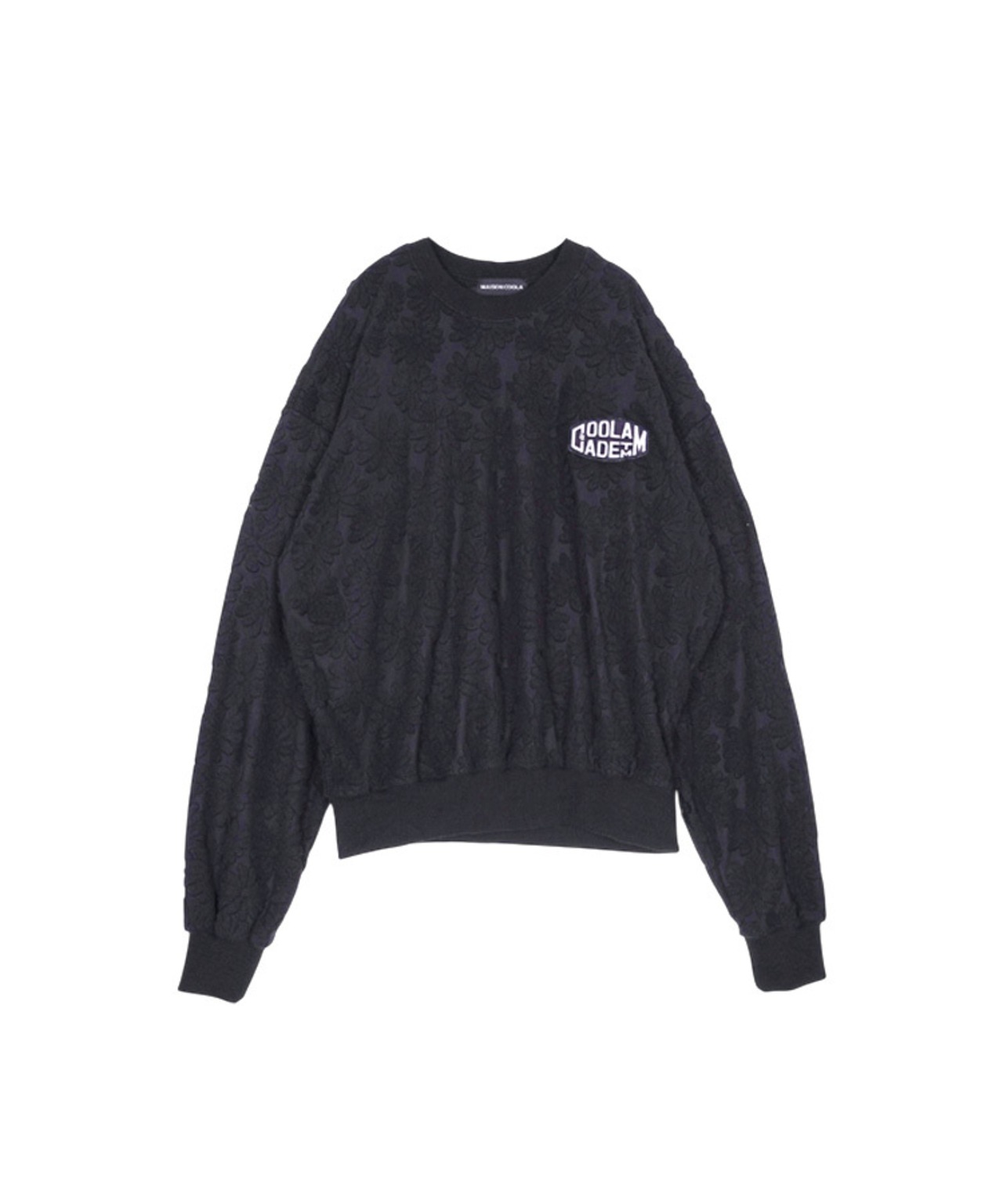 オパールフラワースウェットシャツ (BLACK)　CQ-49033