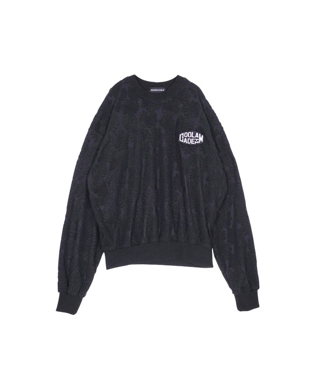 オパールフラワースウェットシャツ (BLACK)　CQ-49033
