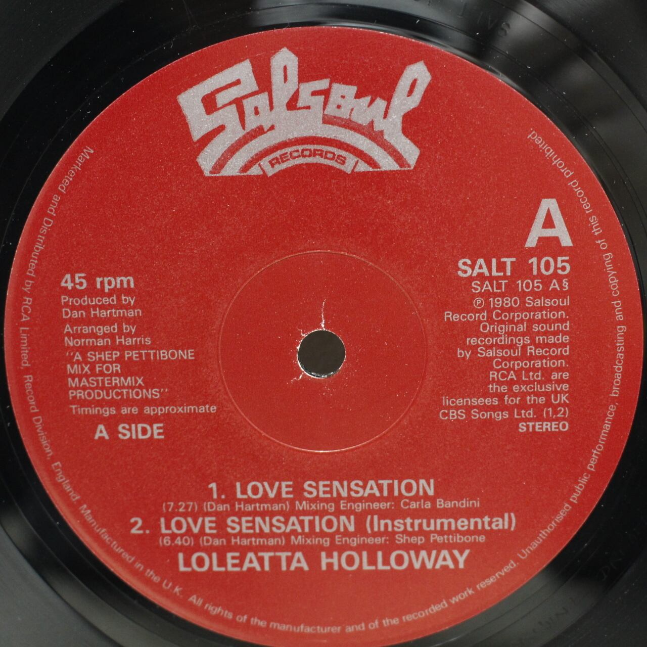 Loleatta Holloway / Love Sensation / Hit And Run [SALT 105] - 画像3