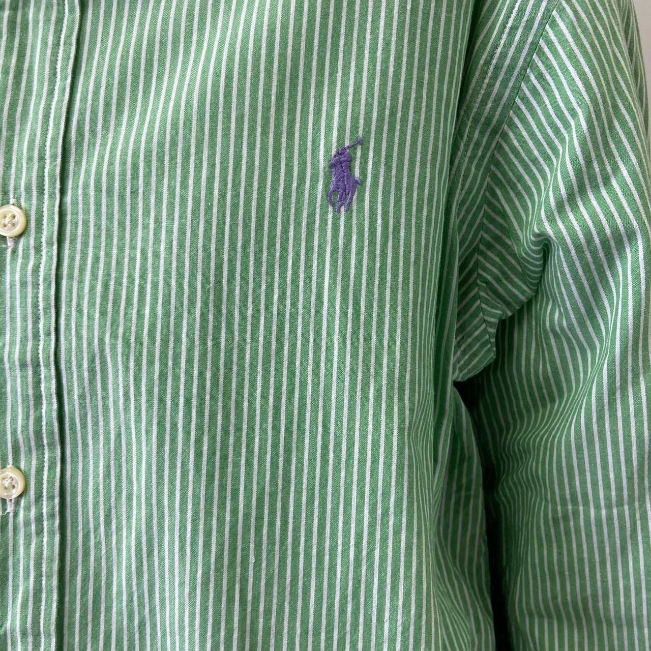 Ralph Lauren ラルフローレン 長袖 CLASSIC FIT ストライプ ボタン 