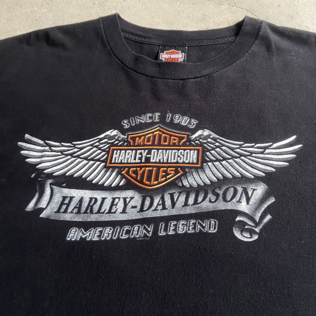 ハーレーダビッドソン 半袖 Tシャツ S ブラック HARLEY DAVIDSON ロゴ メンズ 【210623】