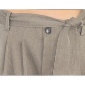 リボン付き ワイドレッグ フルレングス パンツ 　全2色　 00069