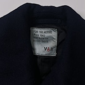 VAN JAC ヴァンヂャケット 刻印銀ボタン メルトンウール Pコート M/ネイビー