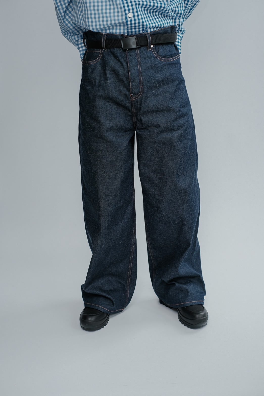 TSTS】2 GINGHAM LINING DENIM TROUSERS | puzzle TSTS 2 GINGHAM LINING DENIM TROUSERS