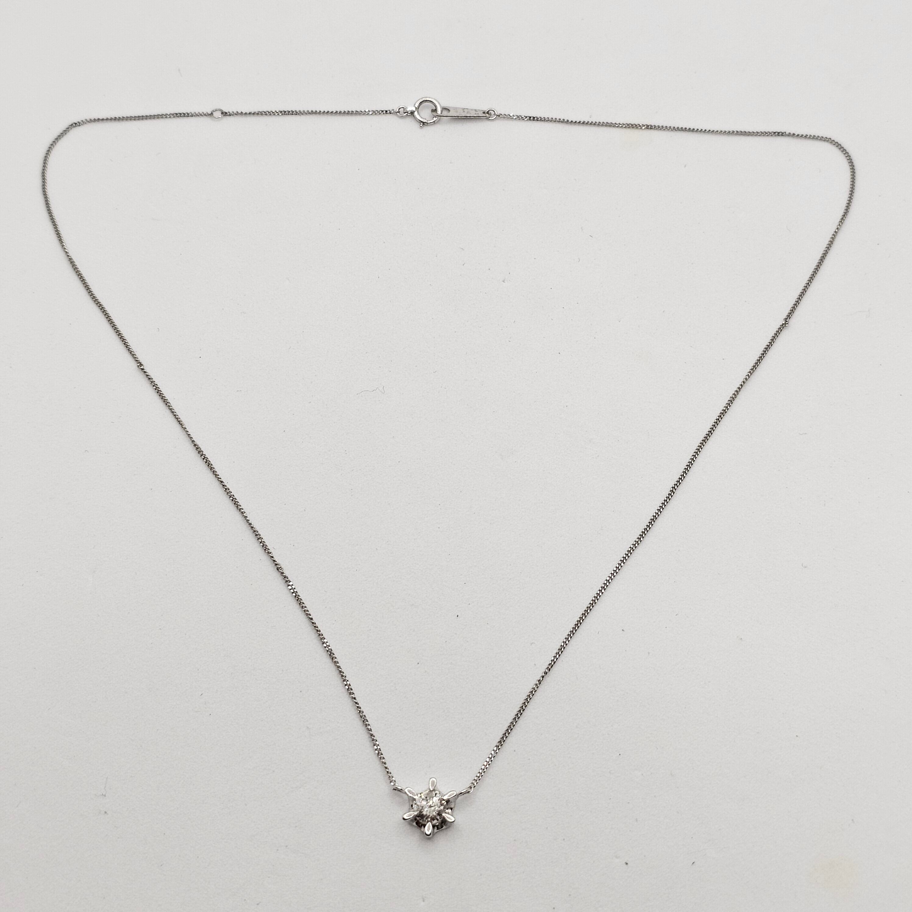 美品】Pt900 天然ダイヤ 0.43ct スター ネックレス 2.6g | Over Time 