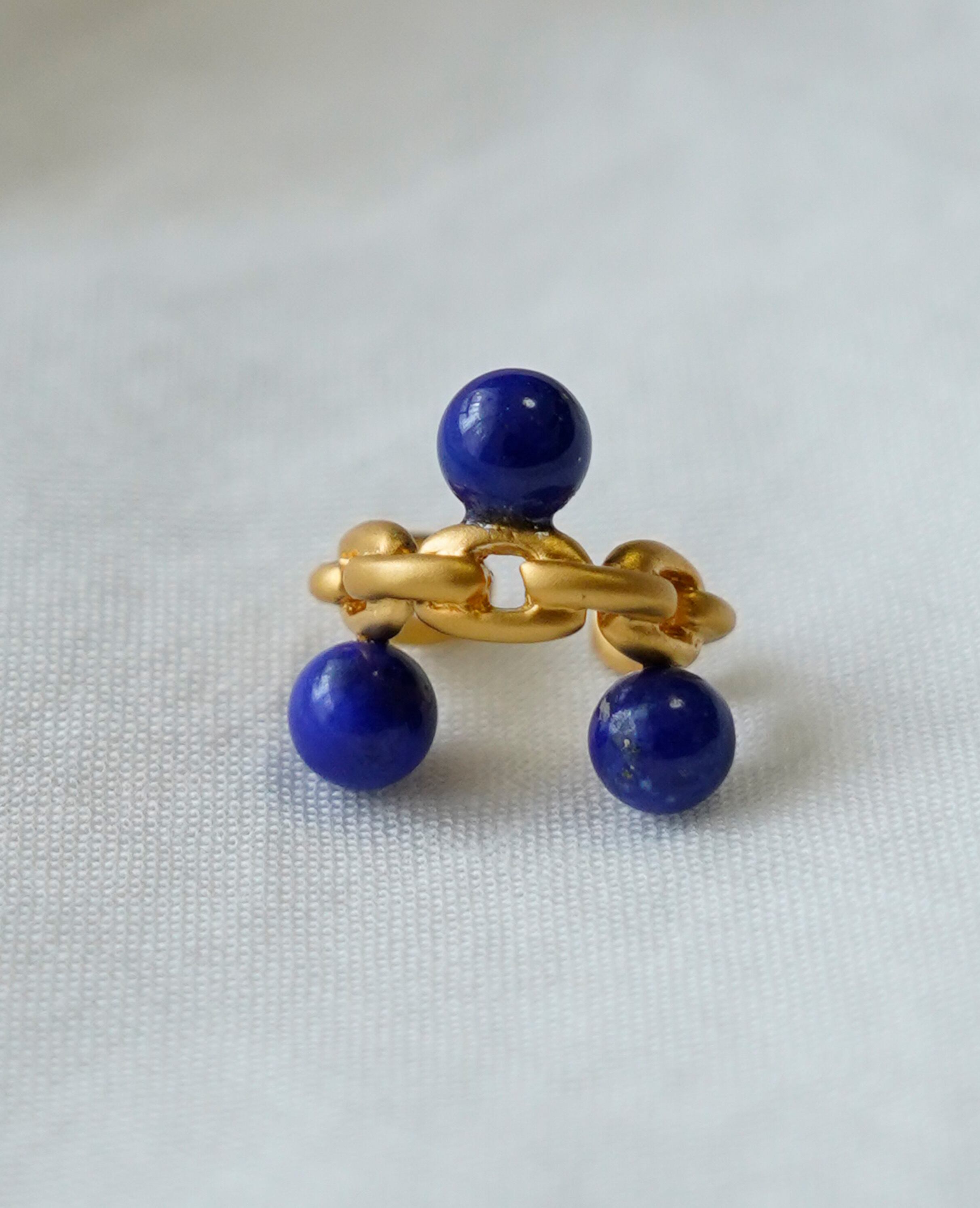 (SV)Chain Lapislazuli Earcuff