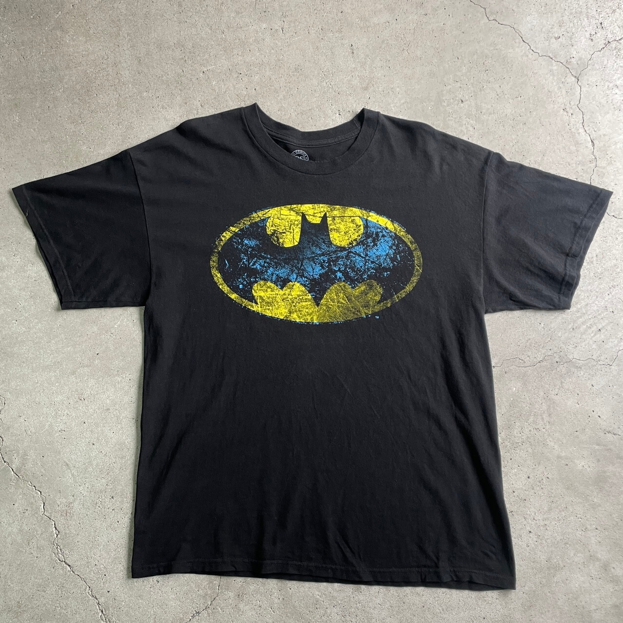 BATMAN バットマン ロゴプリントTシャツ メンズXL 古着 DCコミック 