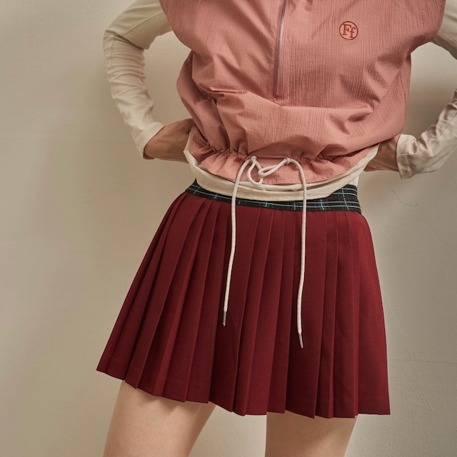 [即納SALE]Forwardtee チェックウエストプリーツスカート(2color)