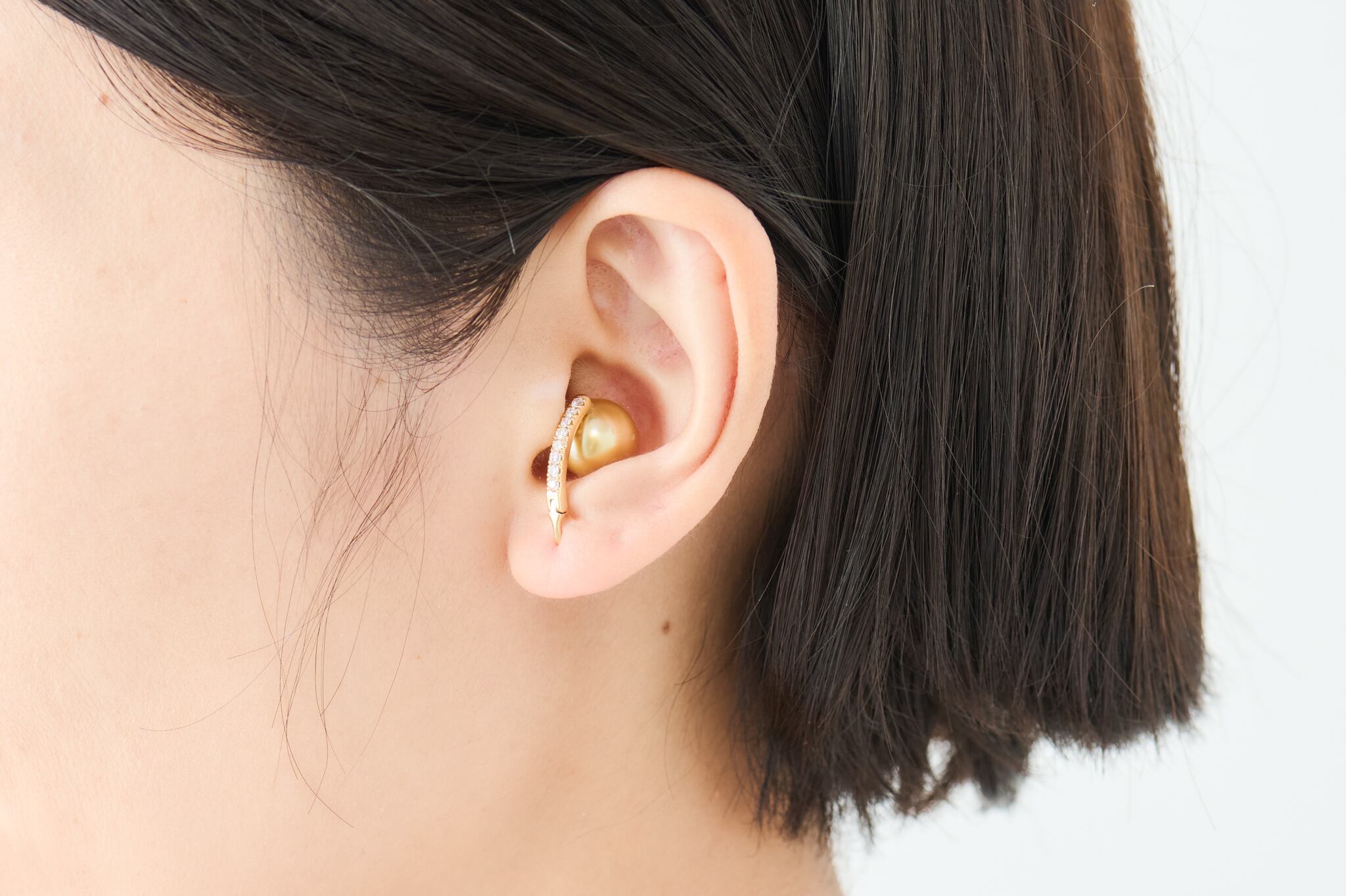 3way 南洋ゴールドパール×ダイヤモンドピアス（2種） | 中村江里子  