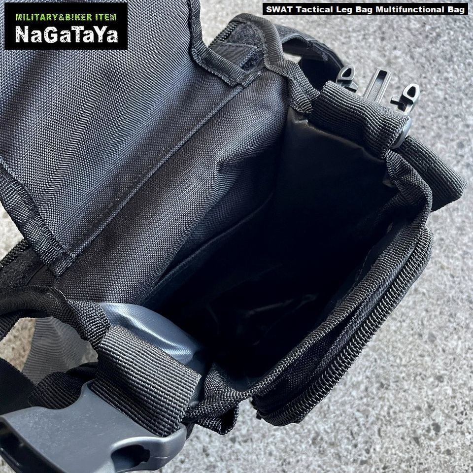 特殊部隊SWAT スワットワッペン付 タクティカル レッグバッグ