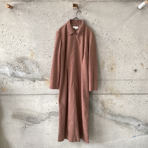 faux suede long dress