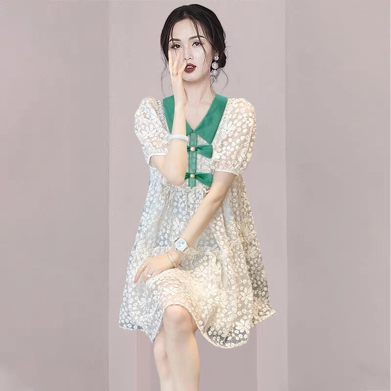 花柄 レースワンピースG124CON0035