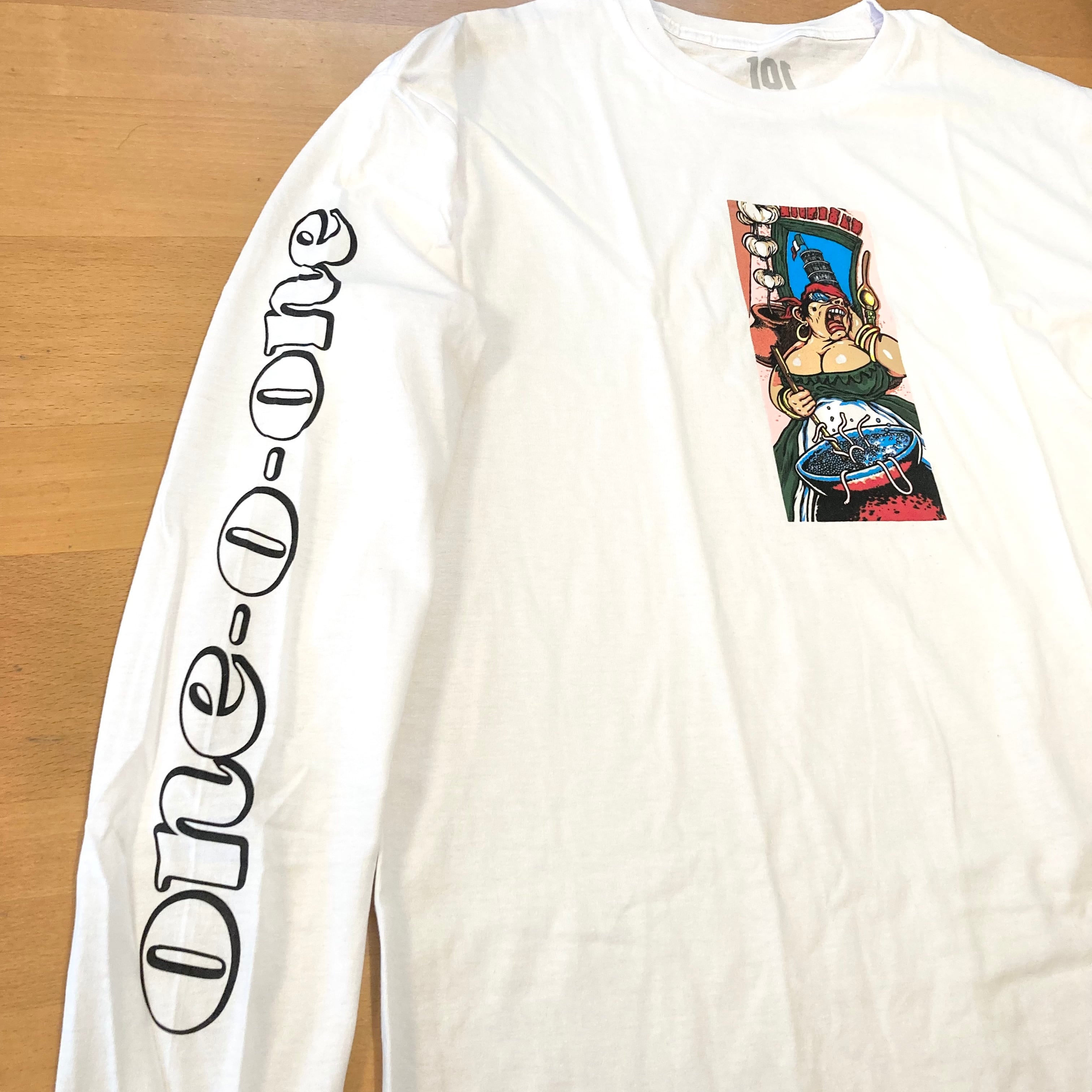 101 Skateboards Gino Bel Paese Long Sleeve T-Shirt - White (ワン 