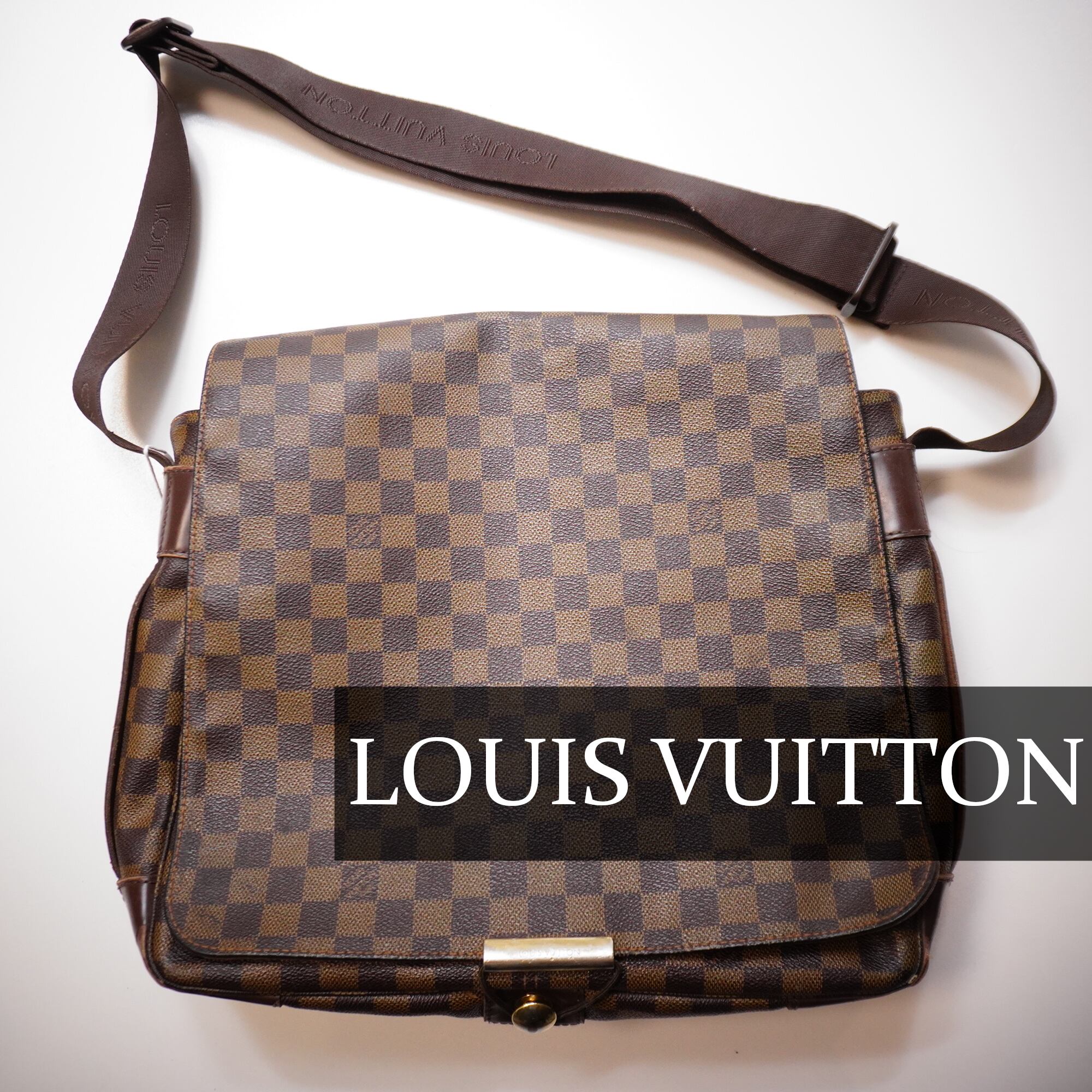 LOUIS VUITTON バスティーユ ショルダーバッグ ダミエ エベヌ ルイ 