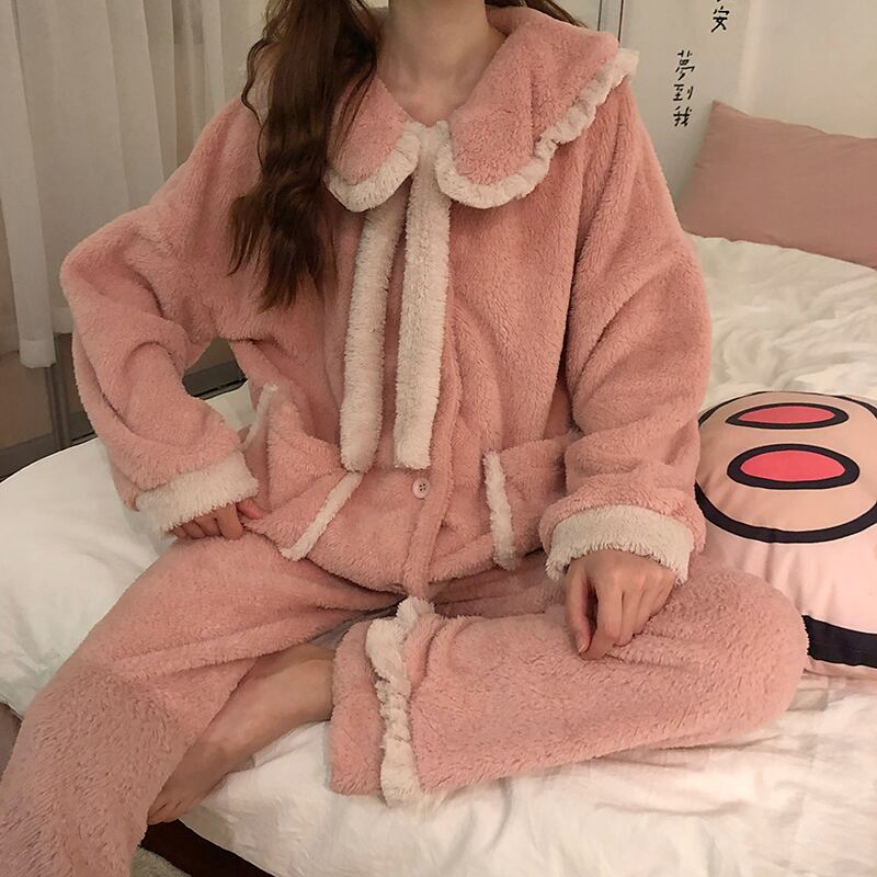 パウダーコーラルレディースウィンターベルベット ロング 冬物 萌量不足36355390448