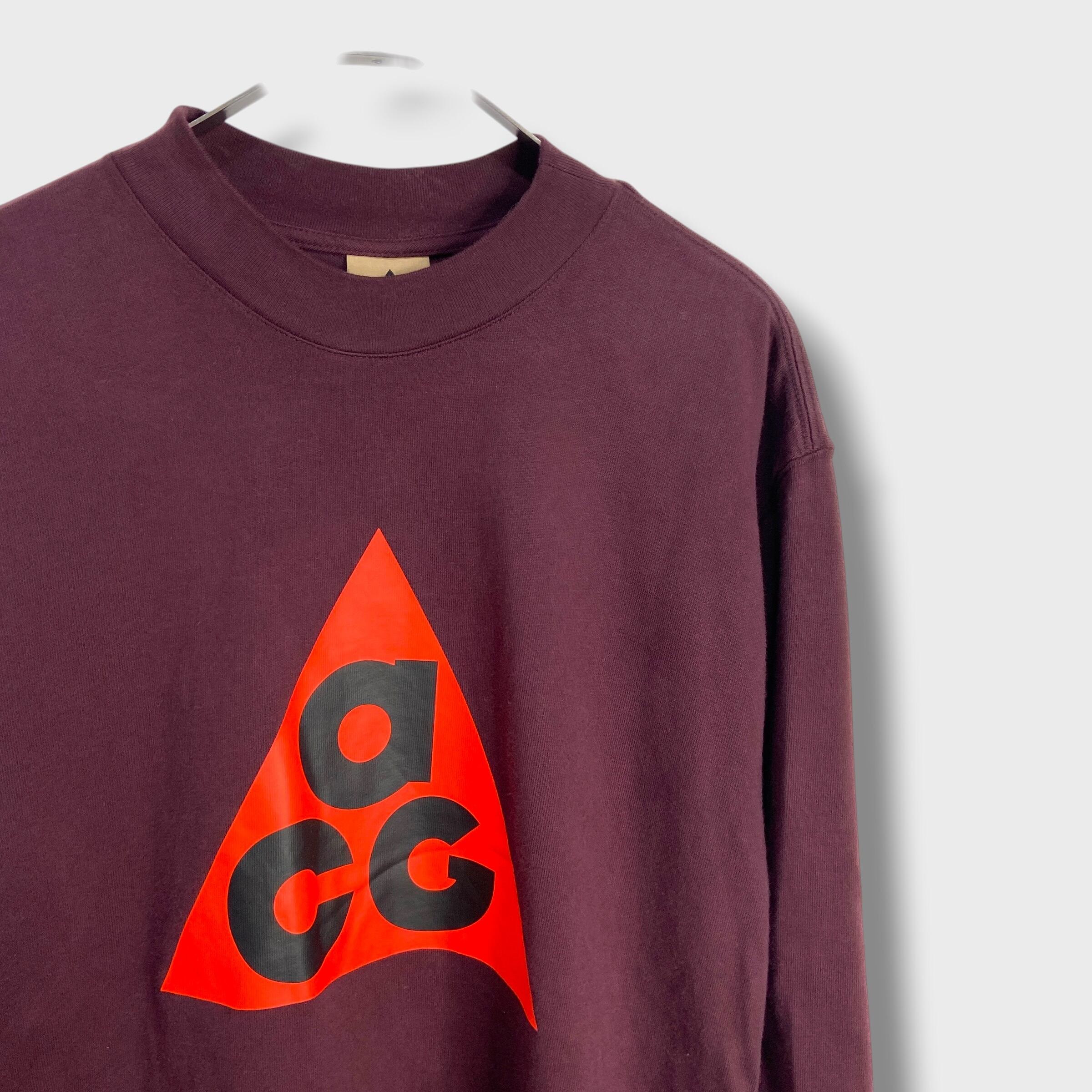 NIKE ACG 三つ目ロゴ長袖Tシャツ バーガンディ S 旧ロゴ | 古着屋 Uan