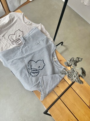 【I-bang】バゲットベア Tシャツ ベージュ 80~130cm