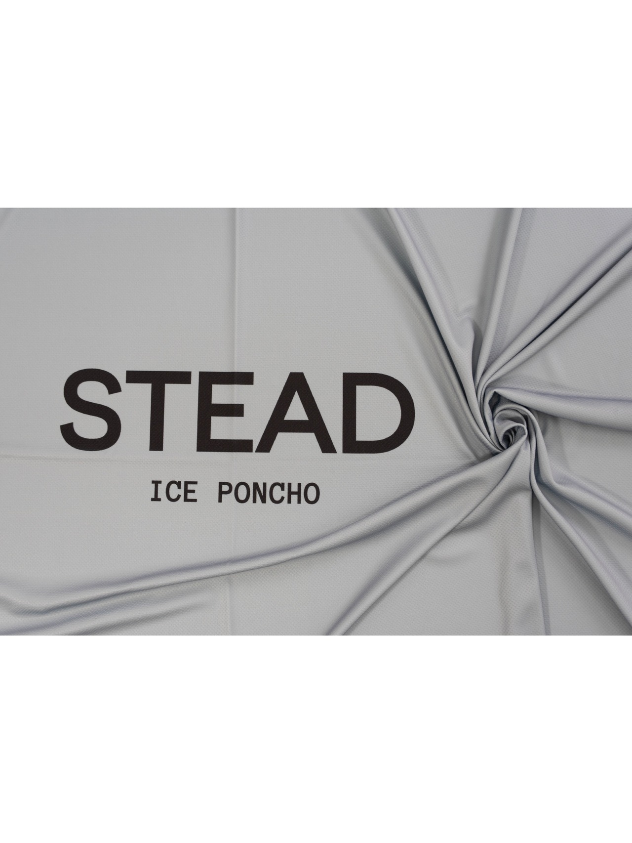 冷感アイスポンチョ（グレー/ブラックロゴA）