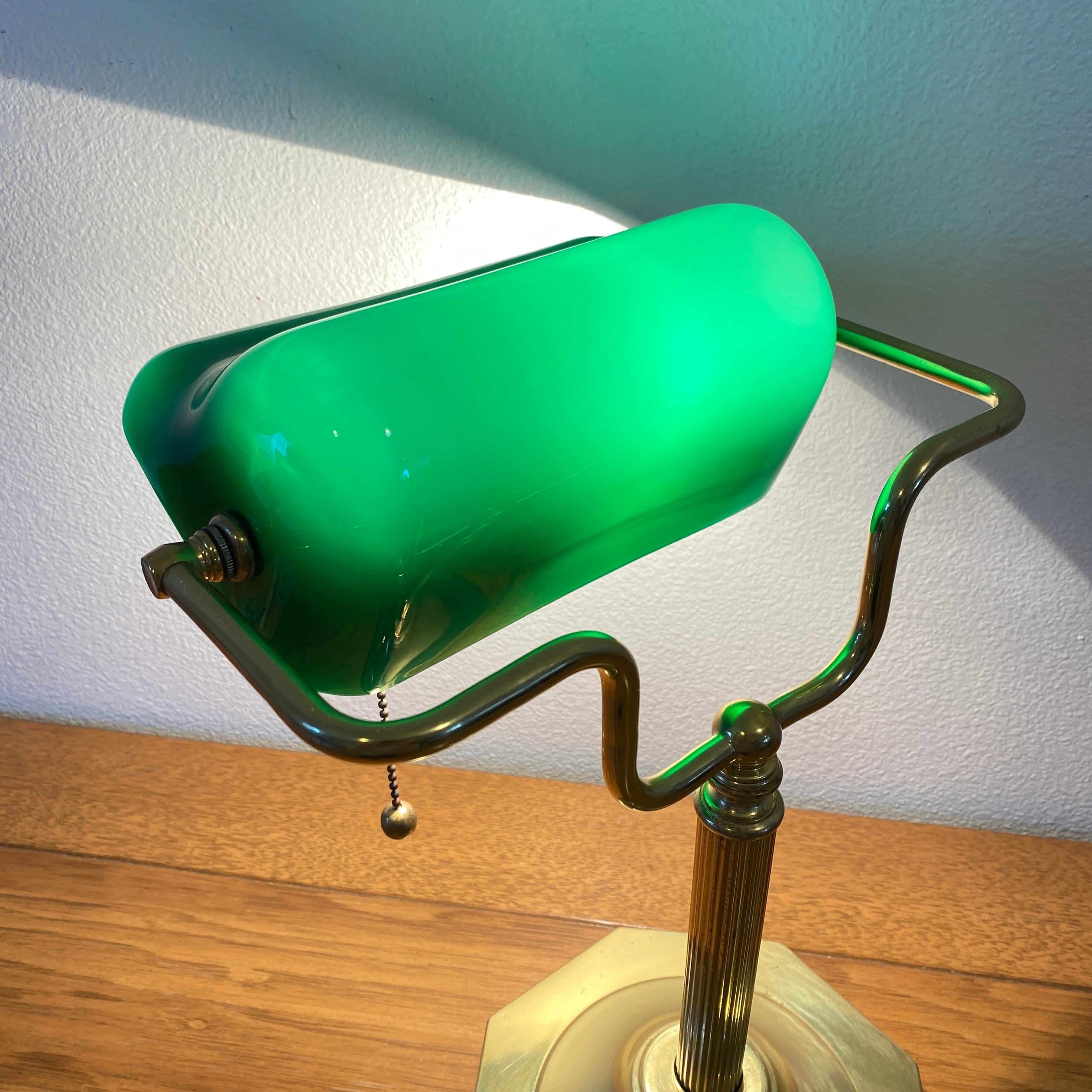 1024【1970年-80年代】アメリカ ビンテージ バンカーズランプ 照明