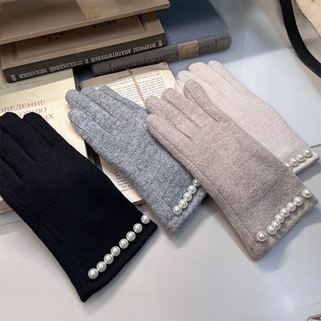 パールライン ウールタッチグローブ《4色》No.5381