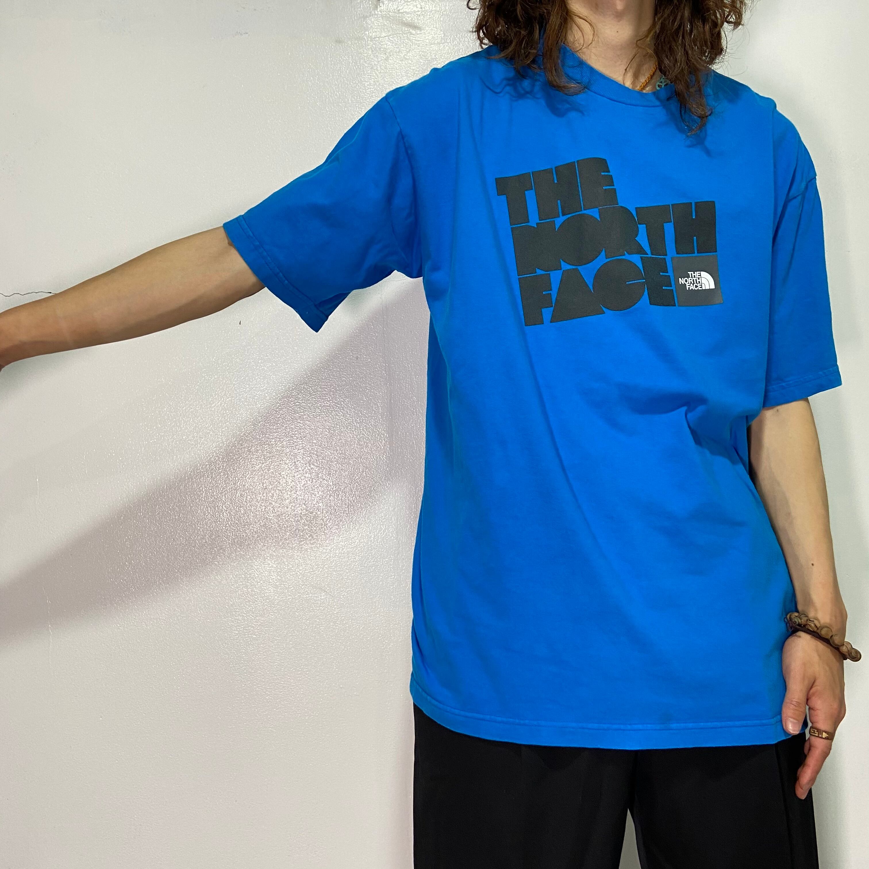 『送料無料』The north face ノースフェイス ロゴプリントTシャツ L 青 | 古着屋 Uan powered by BASE