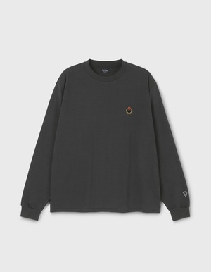 [HERITAGEFLOSS] CREST 15S LONG SLEEVE / Charcoal 正規品 韓国ブランド 韓国通販 韓国代行 韓国ファッション heritage floss ヘリテイジ・フロース 日本