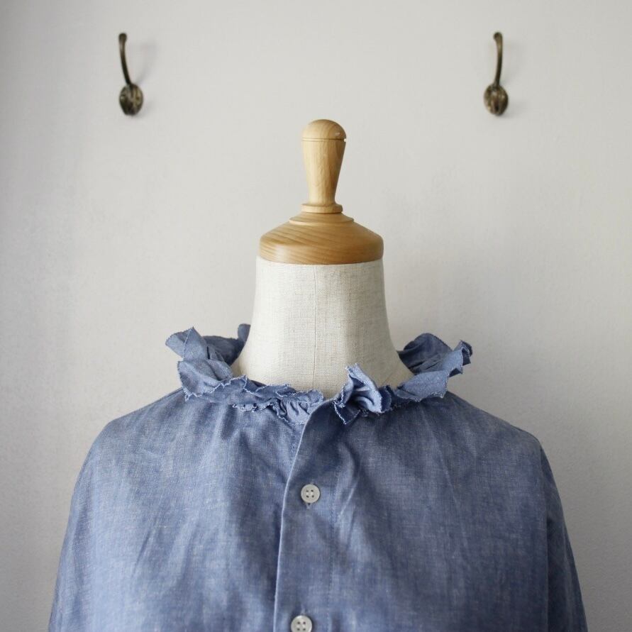Yarmo Ruffle Shirts Dungaree（ラッフルシャツダンガリー） | coromo