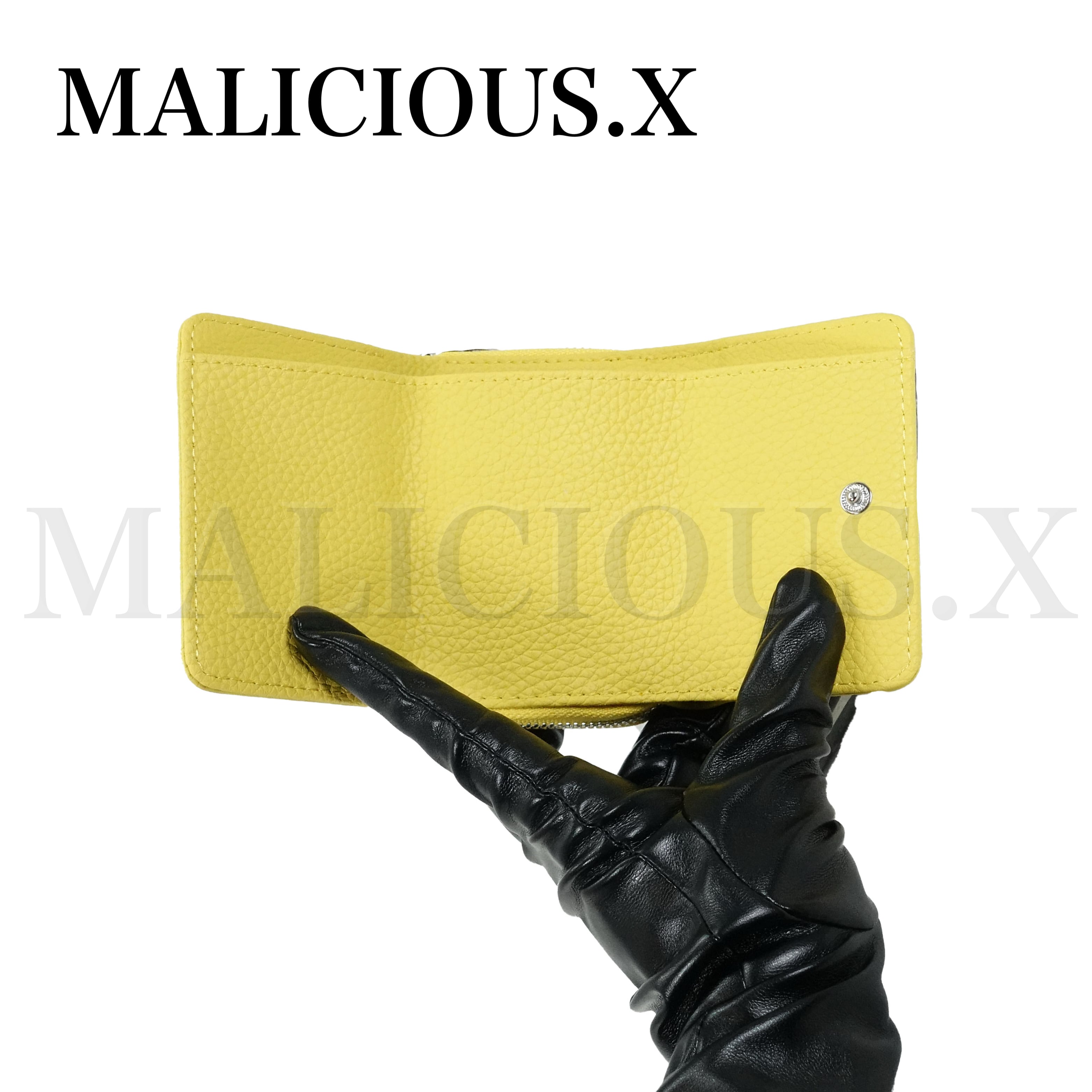 Eye Tri-folding mini wallet(Yellow) / Blue | MALICIOUS.X