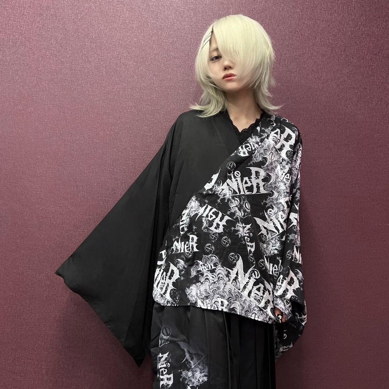 軽量着物風袖TWO-TONE PULLOVER【水波紋】 | NIER CLOTHING 軽量着物風袖TWO-TONE PULLOVER【水波紋】 | NIER CLOTHING