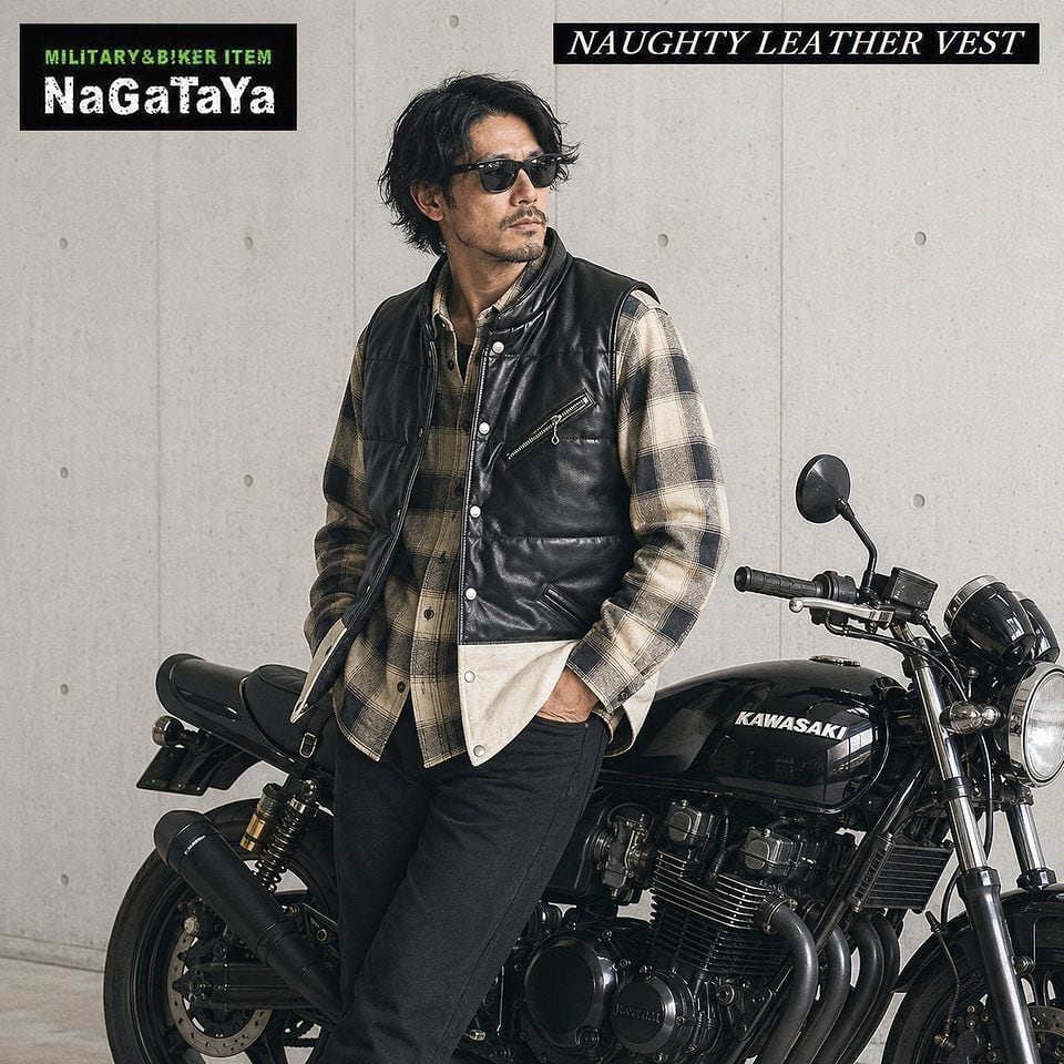 Vin&Age ヴィンアンドエイジ Naughty leather vest レザー ナーティー