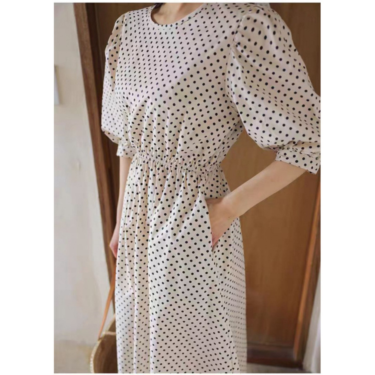 ドッド柄ワンピース_061045