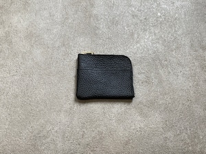 L-shaped Small Wallet: (soft shrink) Color : Black