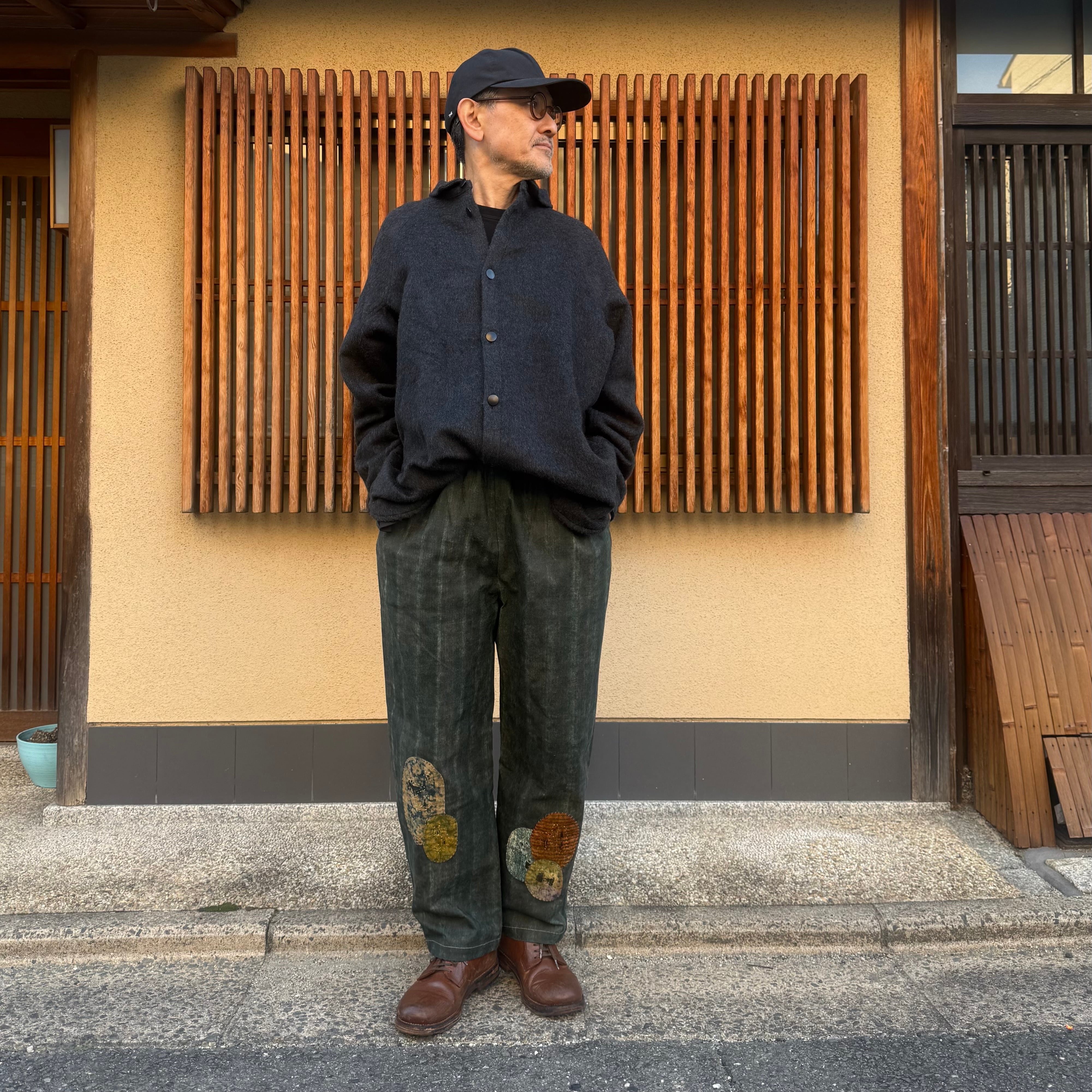 MITTAN SH-108 ウールシルクキャメルシャツ 濃灰 | Routes*Roots