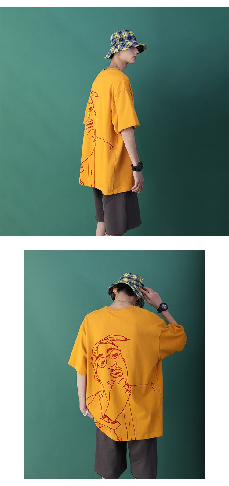 全3色 Tシャツ カットソー プリント カジュアル シンプル