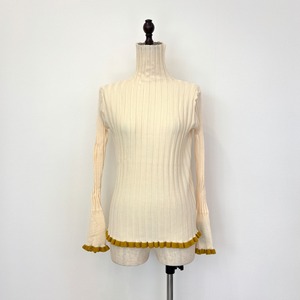 SELECT ノンチク洗える配色リブニット【P35508】