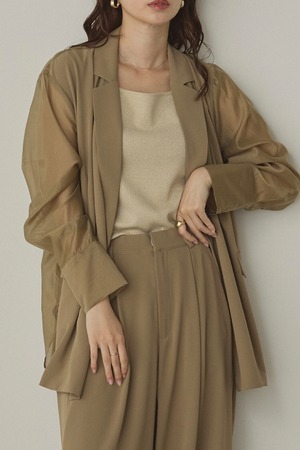 Sheer tailored jacket シアー テーラードジャケット　Beige