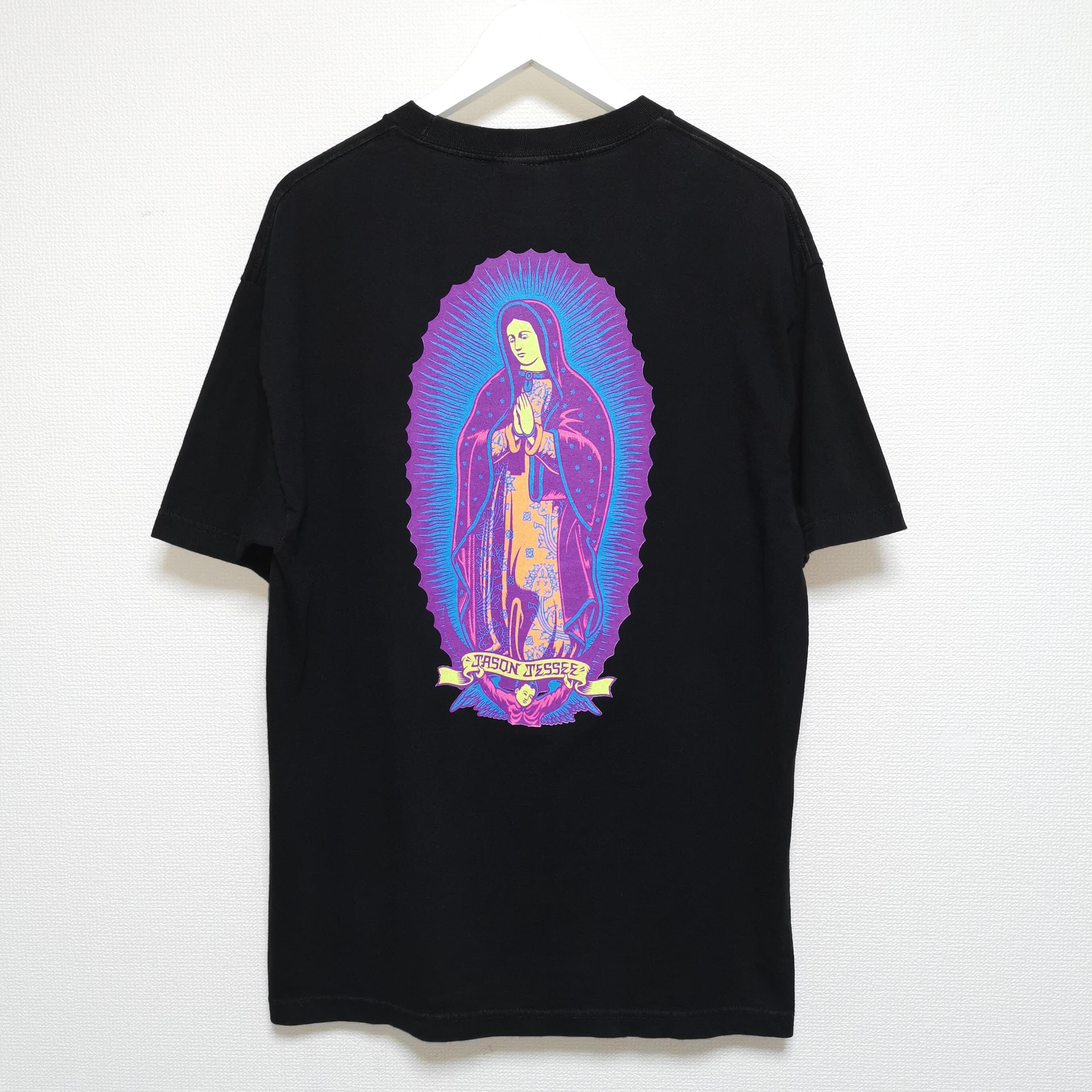 送料無料 L 00s JASON JESSEE Tシャツ SANTA CRUZ マリア 黒 | neggycmart