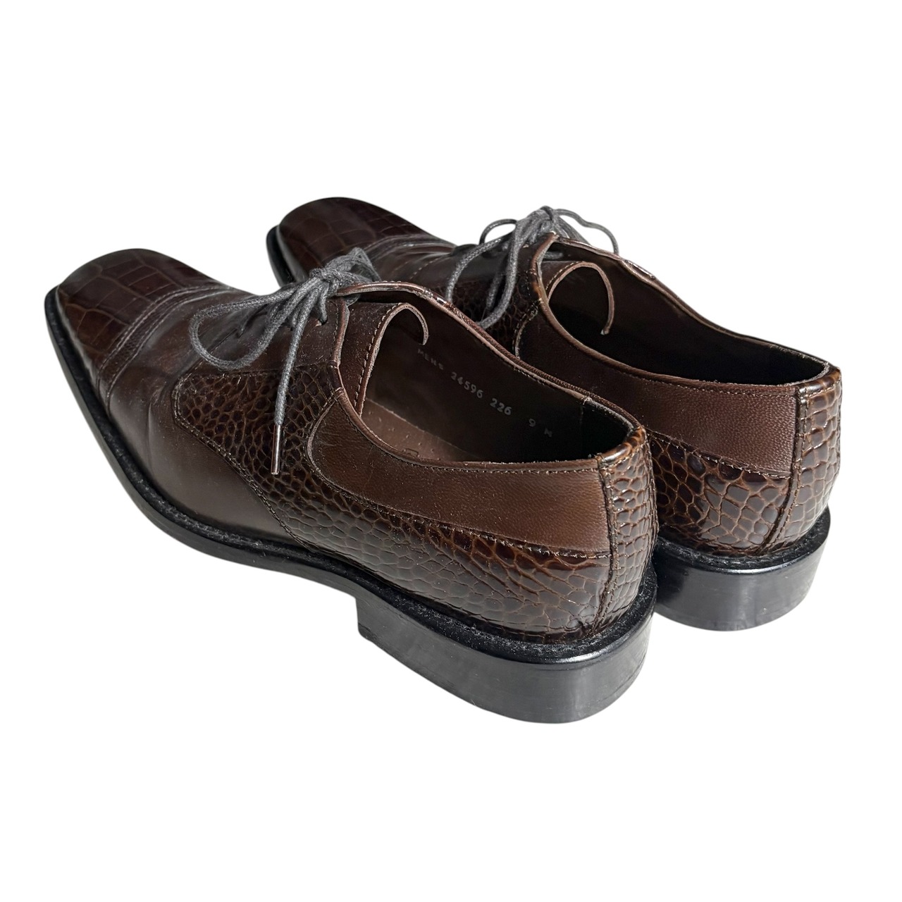 STACY ADAMS embossed swithing leather shoes