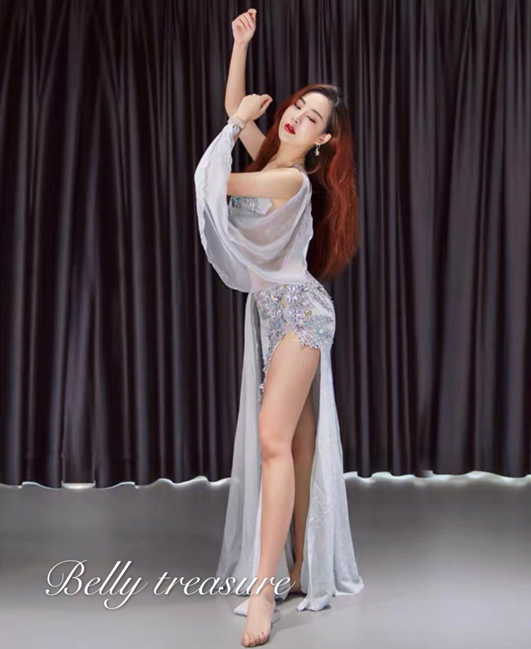 ベリーダンス オーダーメイド衣装 ブラ スカートベルト3点セット